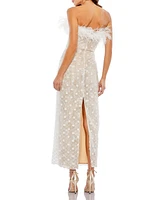 Women's Embellished Strapless Column Dress