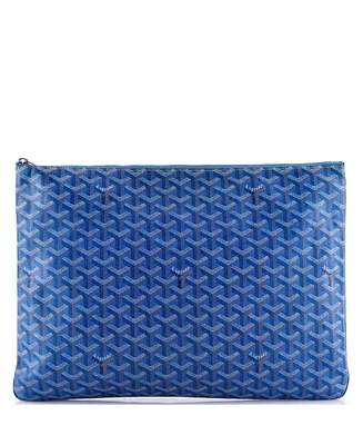 Pre-Owned Goyard Gm Senat Zip Pouch Coated Canvas