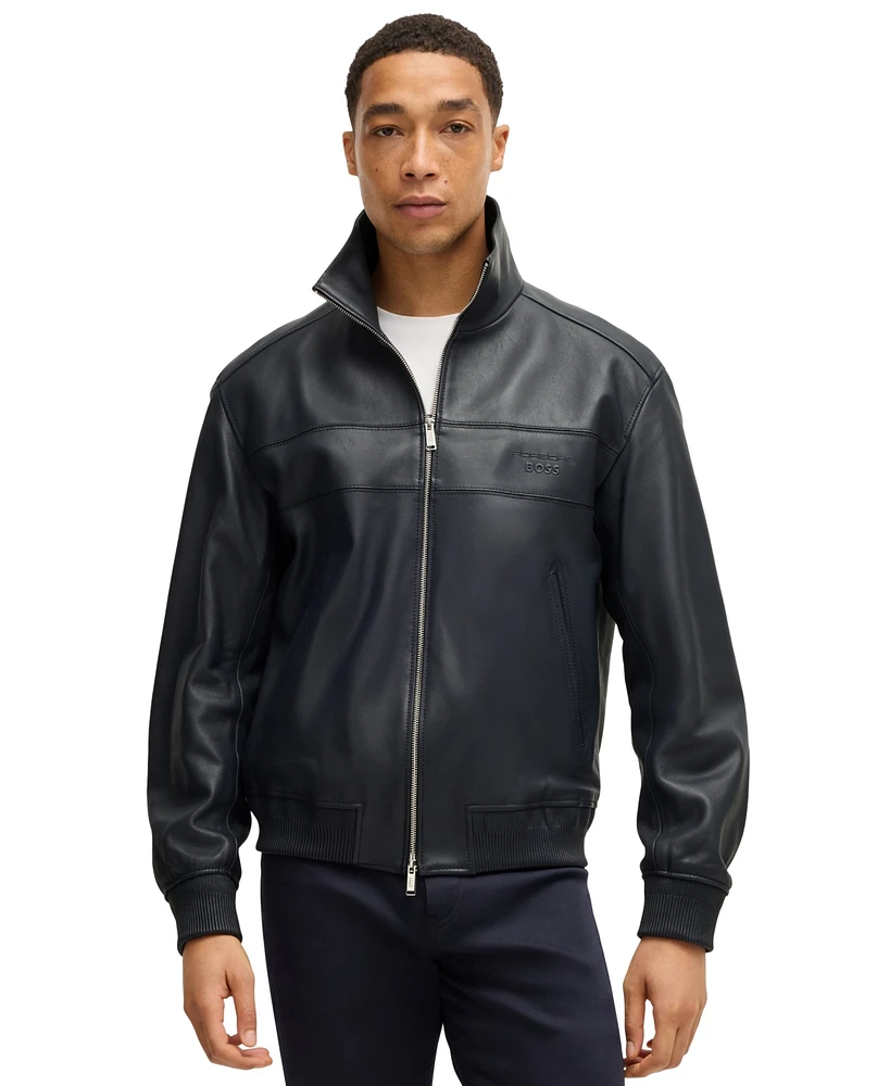 Hugo Boss x Porsche Men's Regular-Fit Leather Jacket