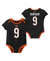 Nike Baby Boys and Girls Joe Burrow Cincinnati Bengals Three-Pack Bodysuit Set