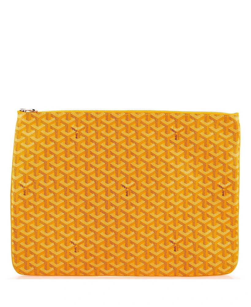 Pre-Owned Goyard Gm Senat Zip Pouch Coated Canvas