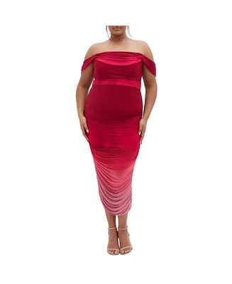 Plus Alyssa Print Maxi Dress