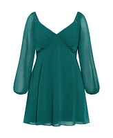 City Chic Plus Flirty Flounce Dress