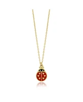 The Lovery Ladybug Enamel Necklace 14K Gold