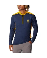Columbia Men's Navy Notre Dame Fighting Irish Tech Trail Omni-Shade Quarter-Zip Top