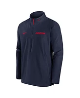 Nike Men's Navy Arizona Wildcats 2024 Sideline Coaches Quarter-Zip Hoodie Jacket