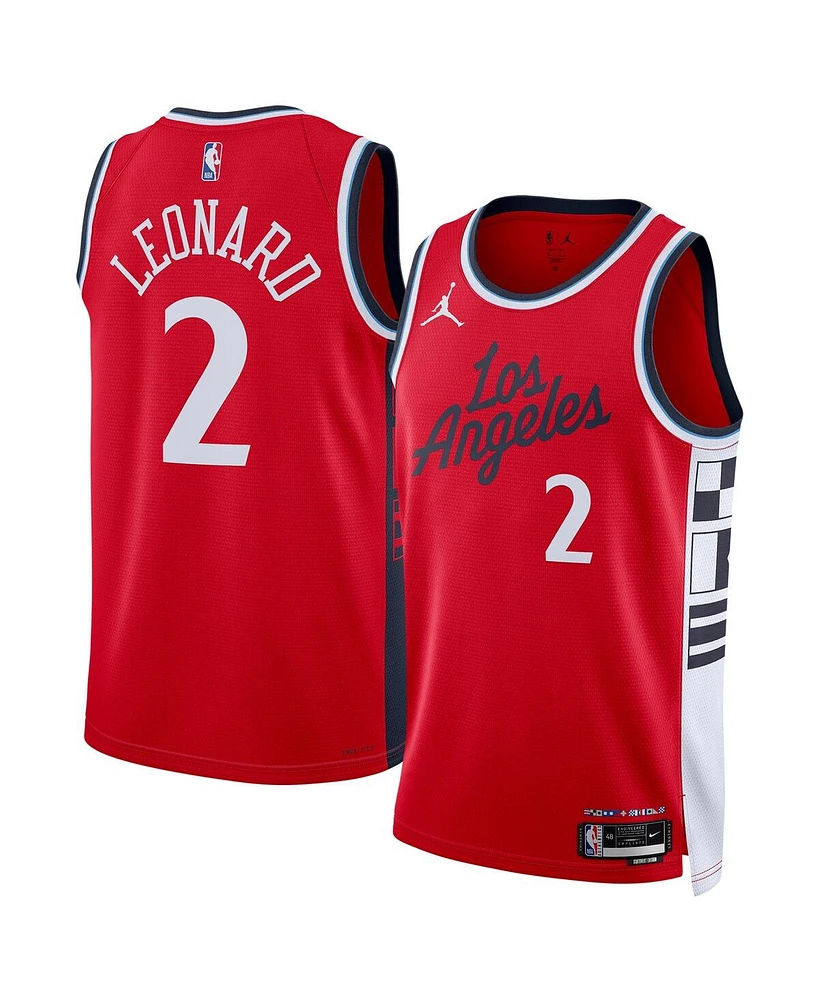 Jordan Men's and Women's Kawhi Leonard Red La Clippers 2024/25 Swingman Jersey - Statement Edition