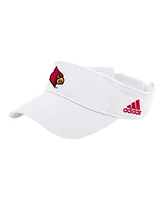 Adidas Men's White Louisville Cardinals Locker Room Team Adjustable Visor