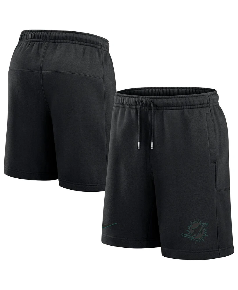 Nike Men's Black Miami Dolphins 24 Edge Fleece Shorts