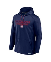 Fanatics Men's Navy Montreal Canadiens Authentic Pro Rink Fleece Pullover Hoodie