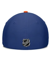 Fanatics Men's Royal/Orange Edmonton Oilers Authentic Pro Rink Flex Hat