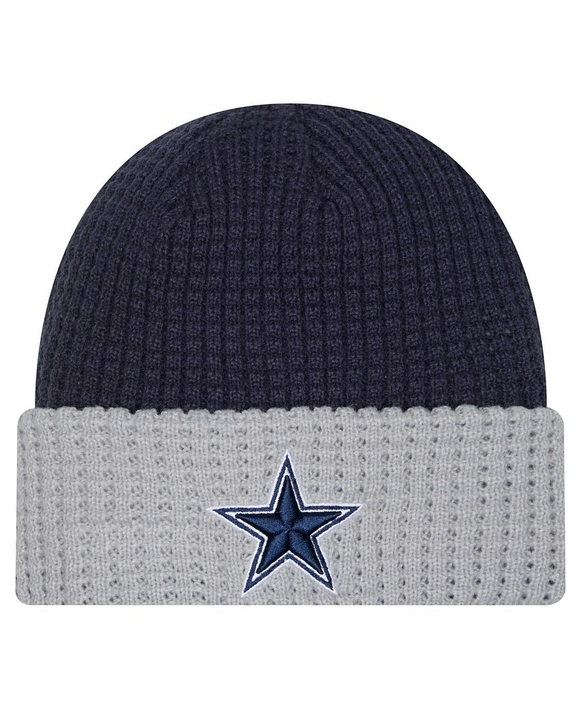 New Era Men's Navy Dallas Cowboys Waffled Cuffed Knit Hat