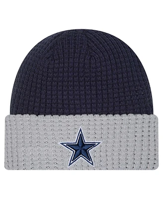 New Era Men's Navy Dallas Cowboys Waffled Cuffed Knit Hat