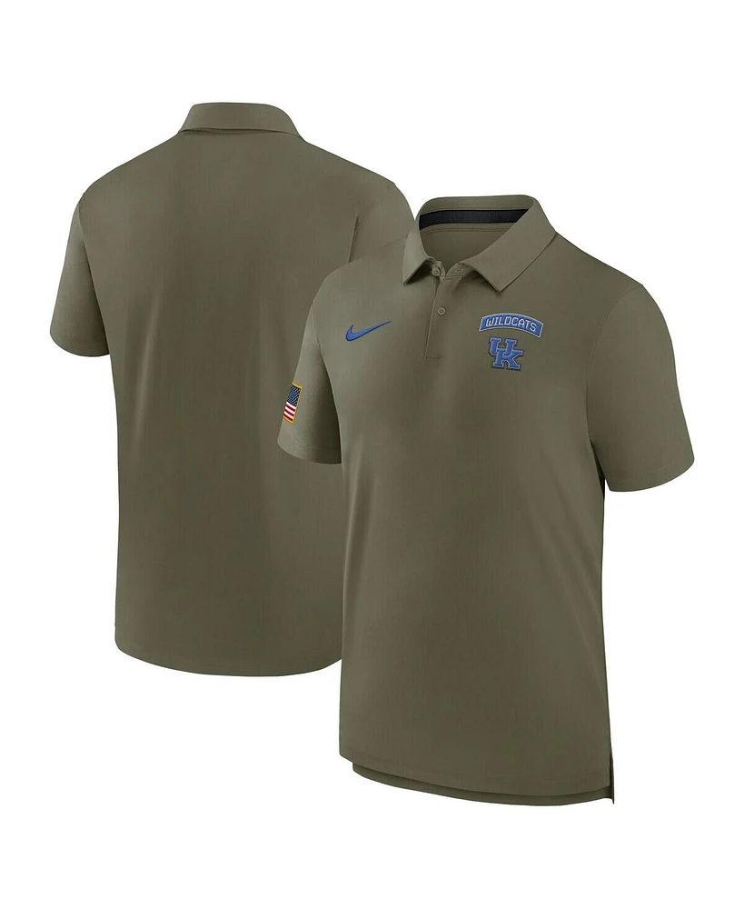 Nike Men's Olive Kentucky Wildcats 2024 Military Appreciation Tour Performance Polo