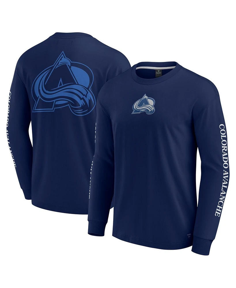 Fanatics Men's Navy Colorado Avalanche Elements Strive Long Sleeve T-Shirt