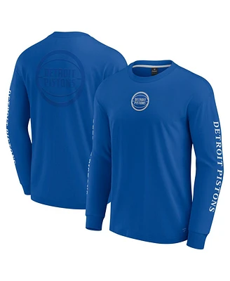 Fanatics Men's Blue Detroit Pistons Elements Strive Long Sleeve T-Shirt