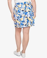 Hearts Of Palm Plus Making Waves Printed Pull On Skort