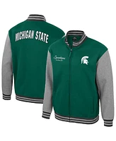 Colosseum Men's Green Michigan State Spartans Ambi-Turner Full-Zip Varsity Jacket