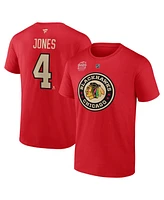 Fanatics Men's Seth Jones Red Chicago Blackhawks 2025 Nhl Winter Classic Authentic Stack Name Number T-Shirt