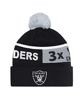 Starter Men's and Women's Black Las Vegas Raiders Chyron Cuffed Knit Hat with Pom