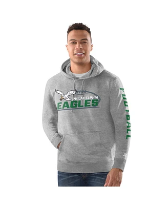 Starter Men's Heather Gray Philadelphia Eagles Vintage Pullover Hoodie