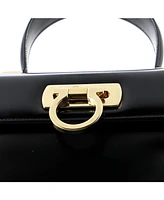 Pre-Owned Salvatore Ferragamo Mini Gancini Convertible Top Handle Bag Leather