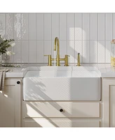 3 Hole Kitchen Faucet with Pull Down Sprayer and Side