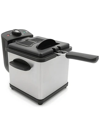 Elite Cuisine 1.6 Quart Stainless Steel Deep Fryer