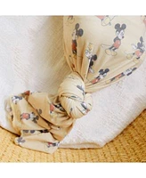 Copper Pearl Baby Mickey Mouse Top Knot Hat Knit Blanket Single