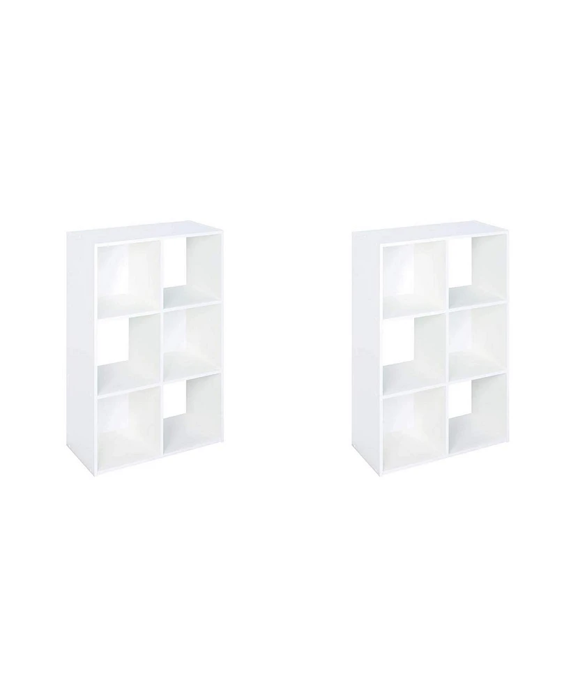 Closetmaid Decorative Home 6-Cube Cubeicals Organizer Storage, White (2 Pack)