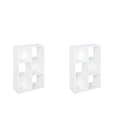 Closetmaid Decorative Home 6-Cube Cubeicals Organizer Storage, White (2 Pack)