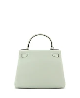 Pre-Owned HERMES Kelly 28 Handbag Grey Togo with Palladium Hardware