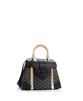 Pre-Owned Goyard Pm Saigon Top Handle Bag Coated Canvas with Leather