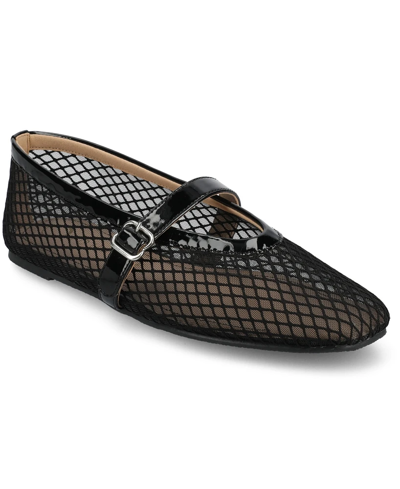Journee Collection Women's Casha Mesh Mary Jane Flats