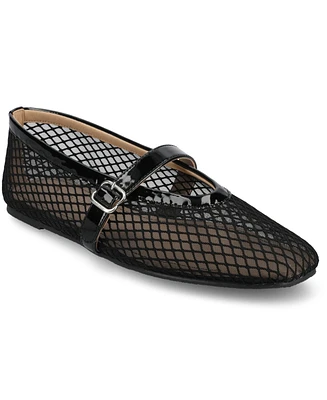 Journee Collection Women's Casha Mesh Mary Jane Flats