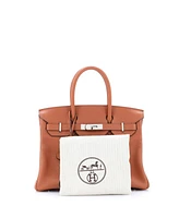 Pre-Owned HERMES Birkin 30 Handbag Brown Novillo with Palladium Hardware