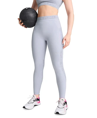 Puma Women's Lace Mesh Logo High-Waist 7/8 Leggings