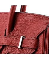 Pre-Owned HERMES Birkin 30 Handbag Red Togo with Palladium Hardware