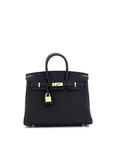 Pre-Owned HERMES Birkin 25 Handbag Black Togo with Gold Hardware