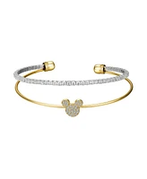 Disney Cubic Zirconia Mickey Mouse Cuff Bracelet