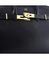 Pre-Owned HERMES Birkin 30 Handbag Black Epsom with Gold Hardware