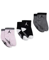 Jordan Baby Girls Gripper Ankle Socks, Pack of 3