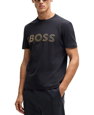 Boss by Hugo Men's Large Logo Regular-Fit T-Shirt
