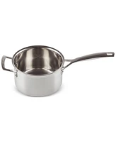 Le Creuset Classic Stainless Steel Round Saucepan with Lid, 3 Qt.
