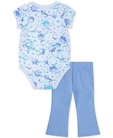 Nike Baby Girls Flow-ral Bodysuit and Leggings, 2 Piece Set