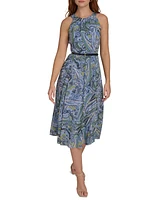 Tommy Hilfiger Women's Paisley-Print Chiffon Midi Dress