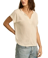 Lucky Brand Women's Sandwash Notch-Neck T-Shirt