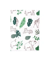 Hudson Baby Boys and Girls Cotton Poly Flannel Burp Cloths 8-Pack, Jungle, One Size