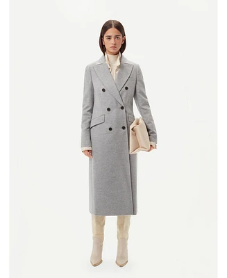 Cashmere Peak Lapel Long Coat