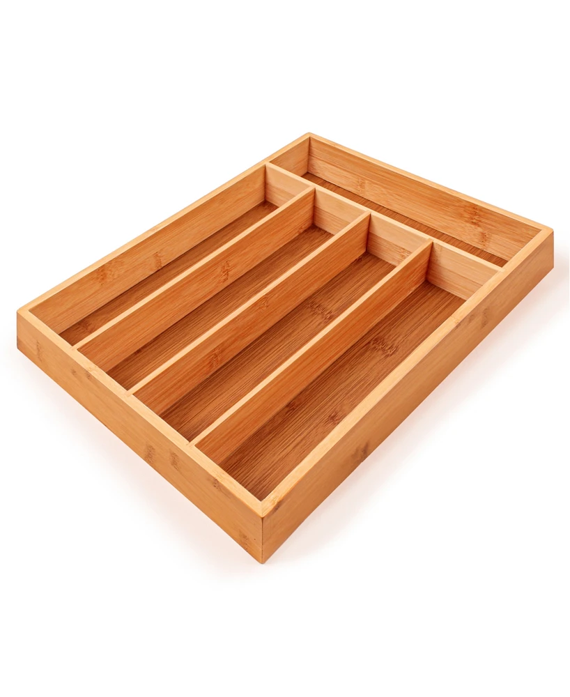 BergHOFF Bamboo 5-Slot Flatware Organizer, 13.75" x 9.75"